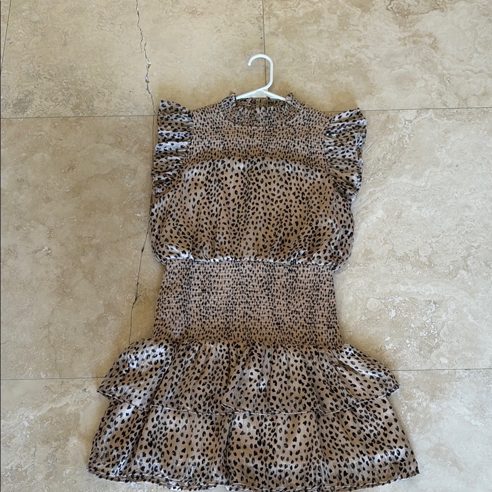 Brown Tiered Ruffled Dress